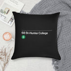 68 St Hunter College Station Soft High-Density Material Throw Pillow