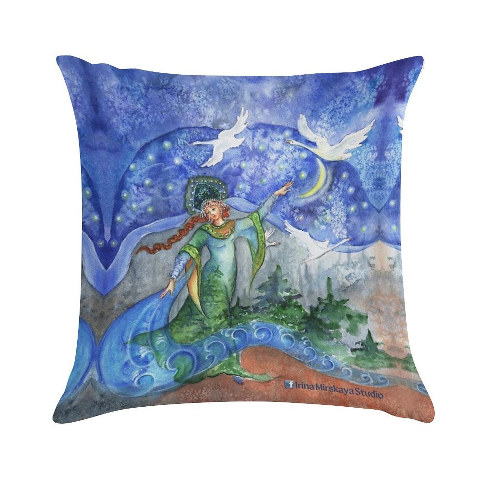 The Frog Princess Soft Fade-Resistant Throw Pillow
