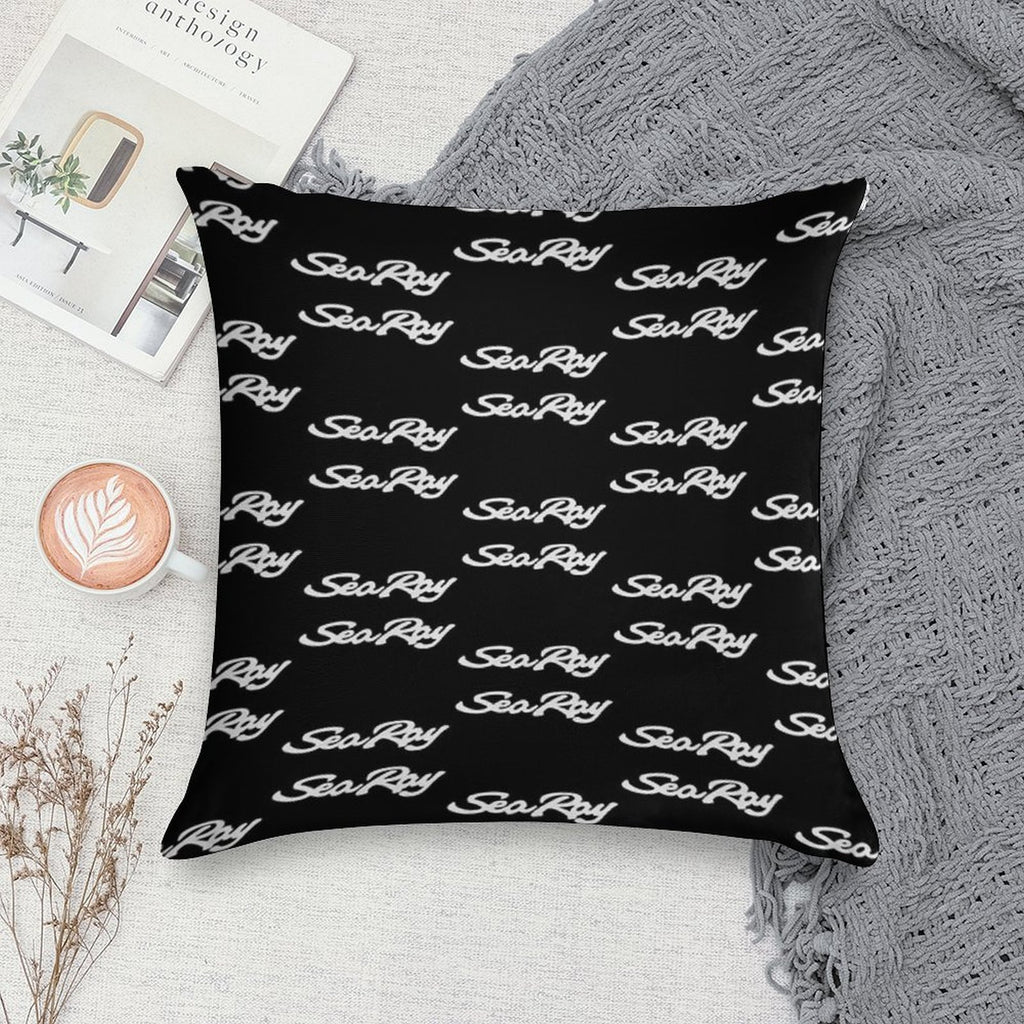 Sea Ray Double Black And White Print Soft Easy Maintenance Throw Pillow
