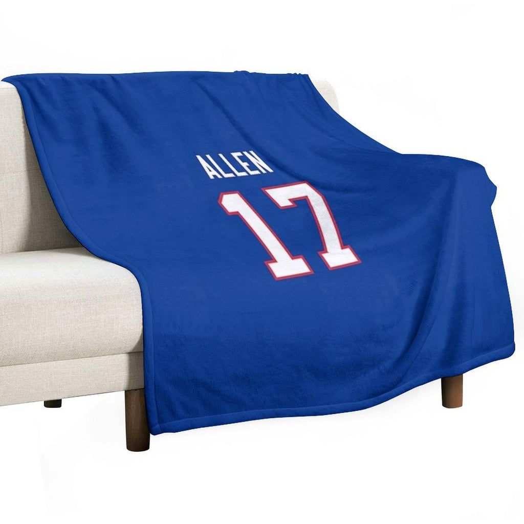 Josh Allen Buffalo Bills Jersey Number Premium Throw Blanket