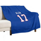 Josh Allen Buffalo Bills Jersey Number Premium Throw Blanket