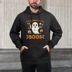 Im Just Here For The Boos Funny Ghost Retro Halloween Moisture-Wicking Hoodie
