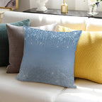 Paint It Blue Glitter Soft Fade-Resistant Throw Pillow