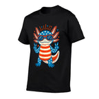 Patriotic Axolotl 4th of July Red White Blue Cute Animal USA  Classic T-Shirt