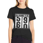60th Birthday Funny Gift Men Women Oldometer 59-60  Relaxed-fit T-Shirt
