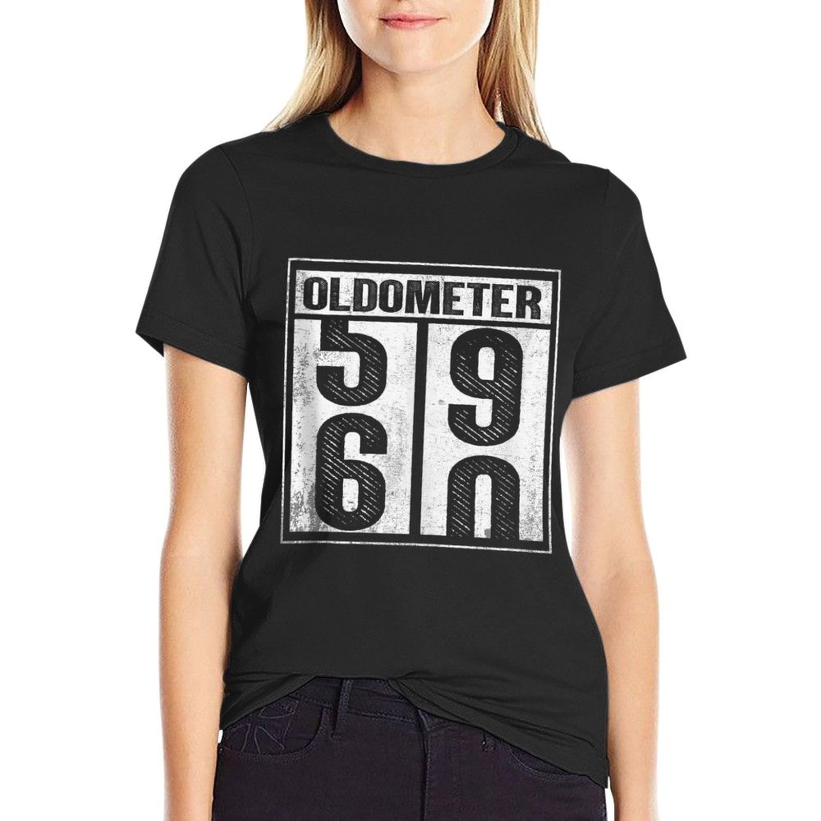 60th Birthday Funny Gift Men Women Oldometer 59-60  Relaxed-fit T-Shirt