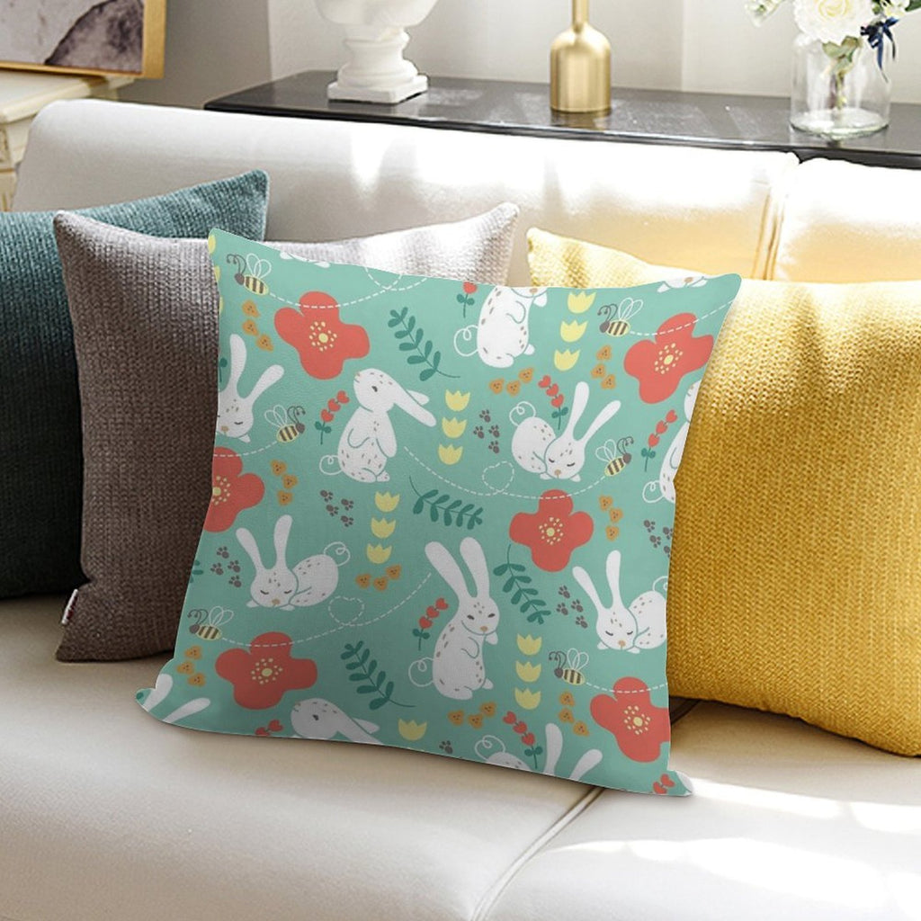 Rabbit Season Soft Shrink-Resistant Throw Pillow