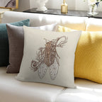 Cicada Soft Short Plush Fabric Throw Pillow