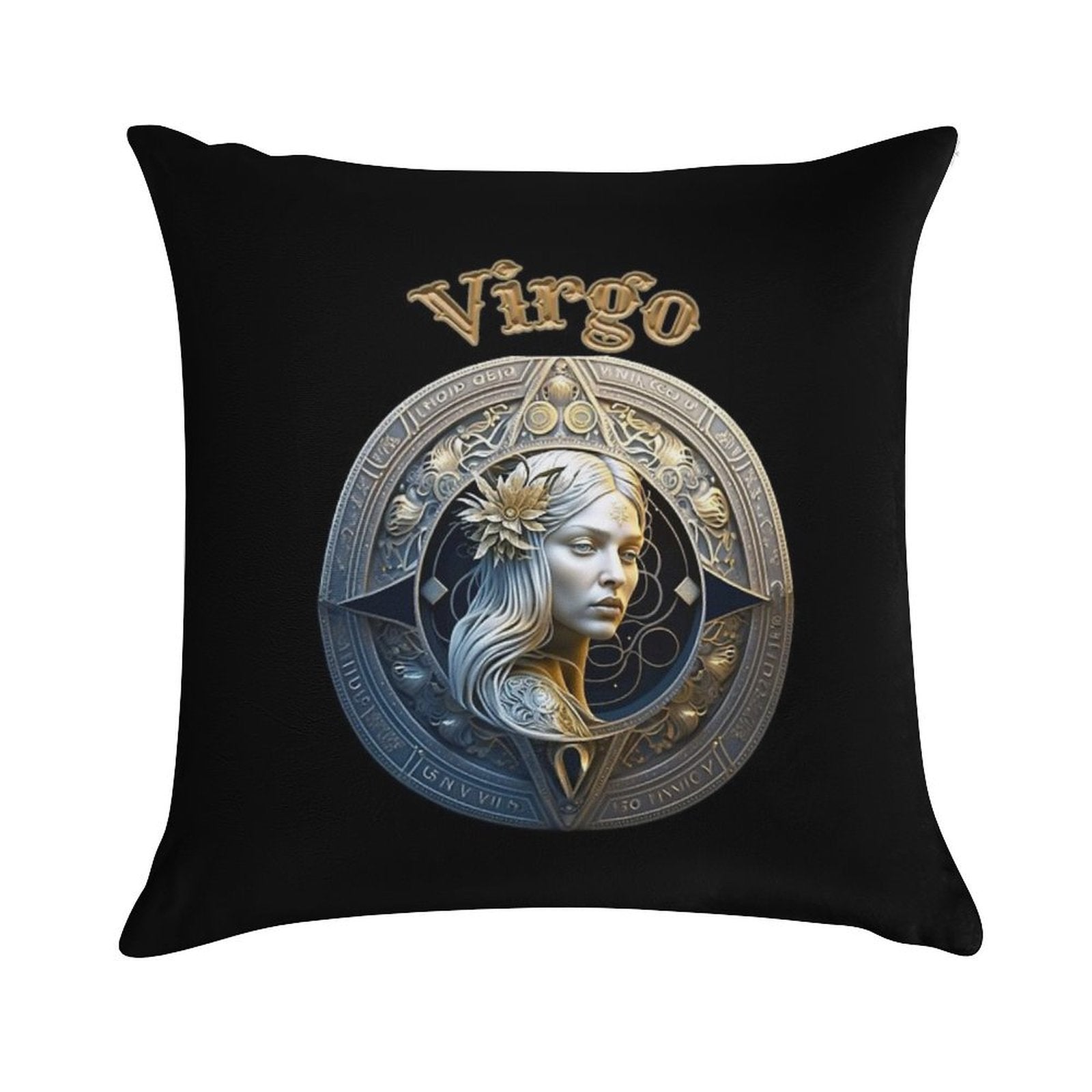 Virgo Zodiac Sign Soft Decorative Cover Throw Pillow