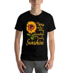 You Are Sunshine My Only Sunshine Butterfly Sunflower  Graphic-printed T-Shirt