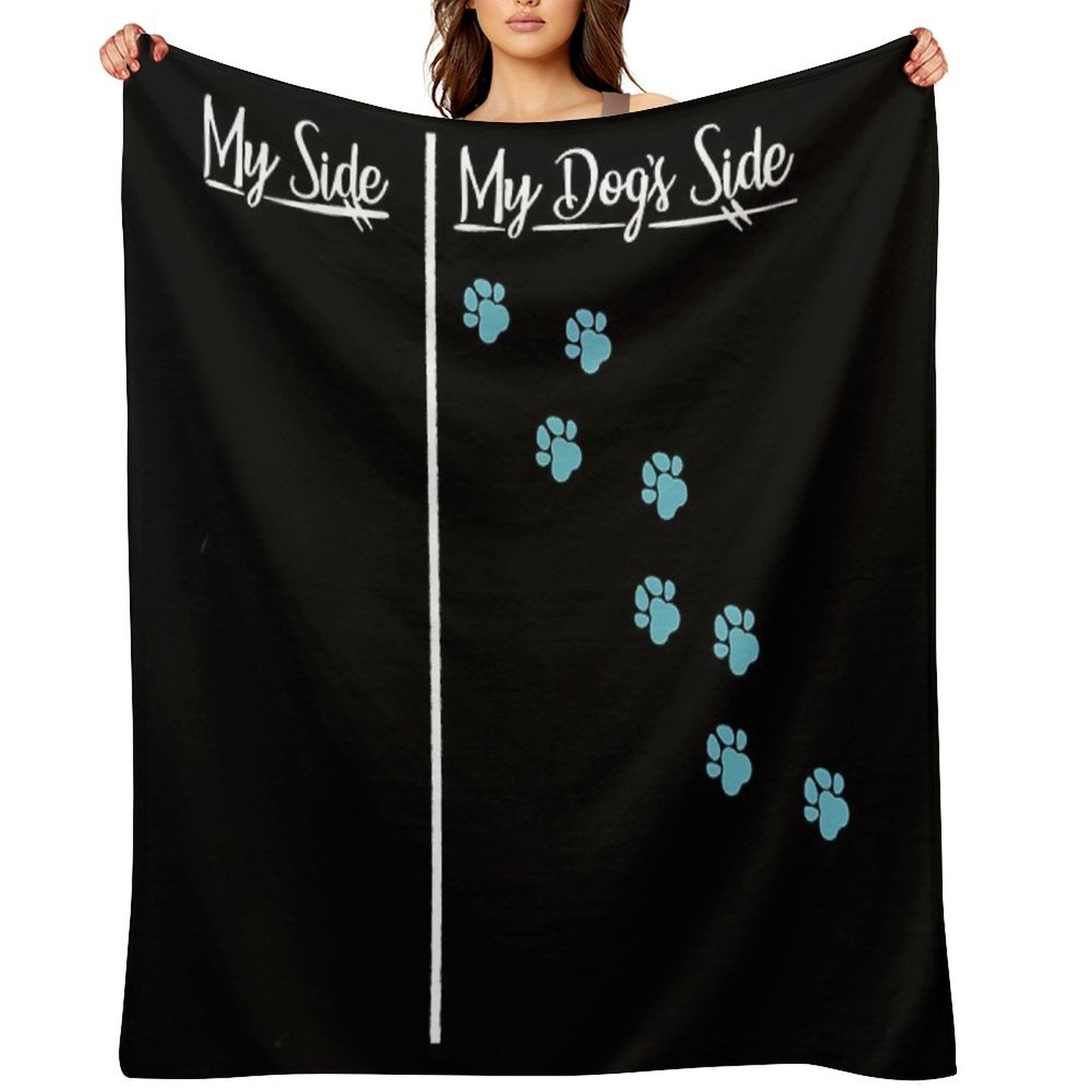 My Side Vs. My Dog's All-season Throw Blanket