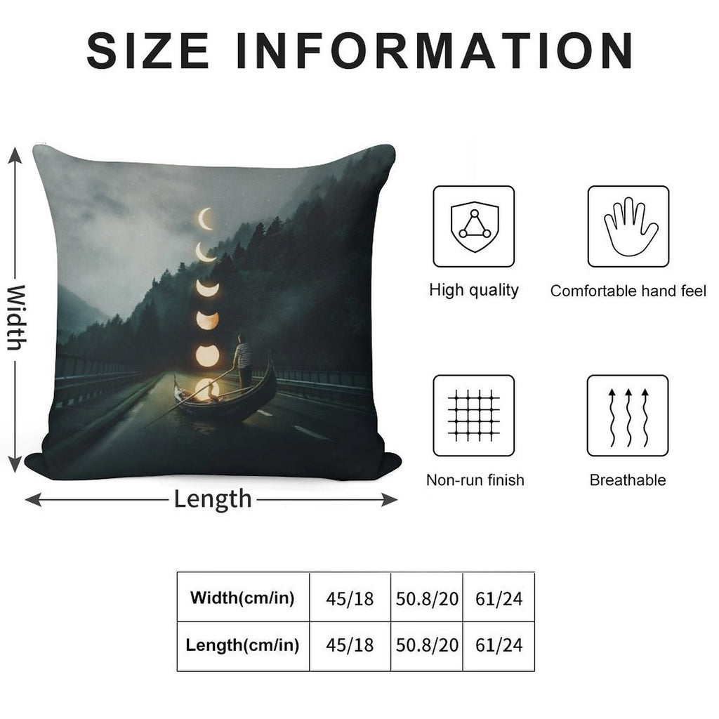 Moon Ride Soft Durable Construction Throw Pillow