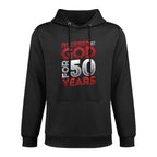 Religious Blessed By God For 50 Years Happy 50th Birthday Customizable Surface Hoodie
