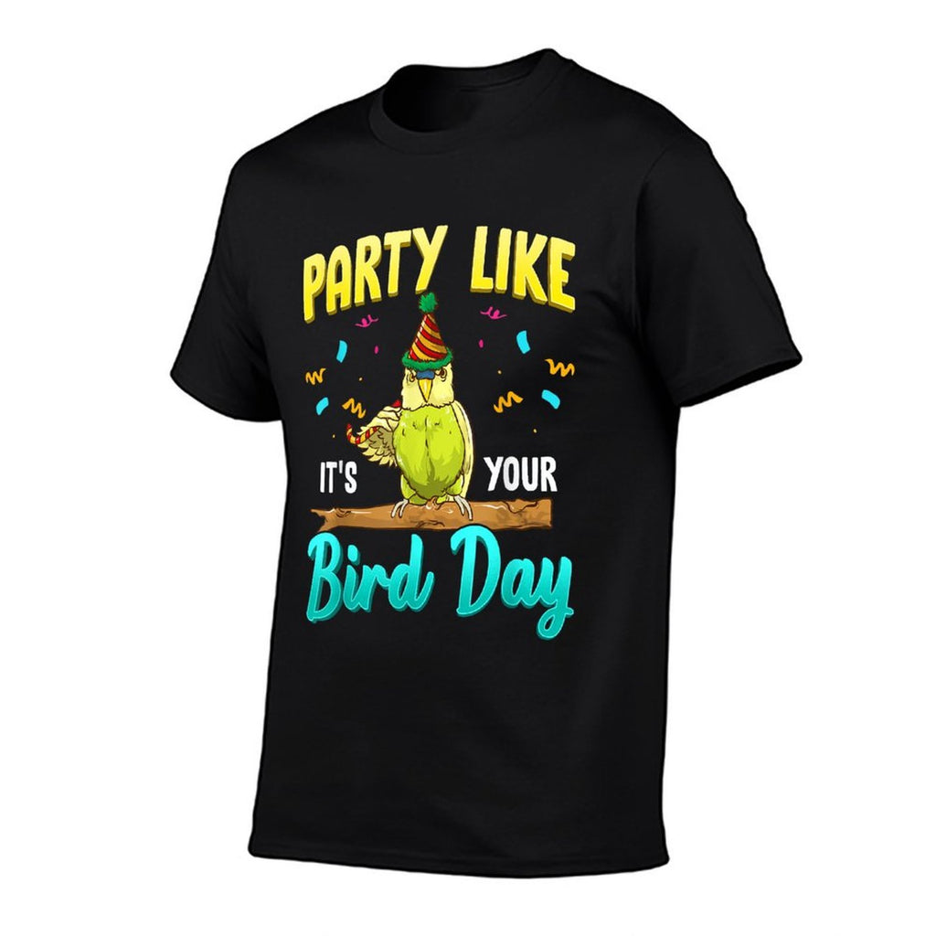 Party Like Its Your Bird Day Hilarious Budgie Bird  Vintage-inspired T-Shirt