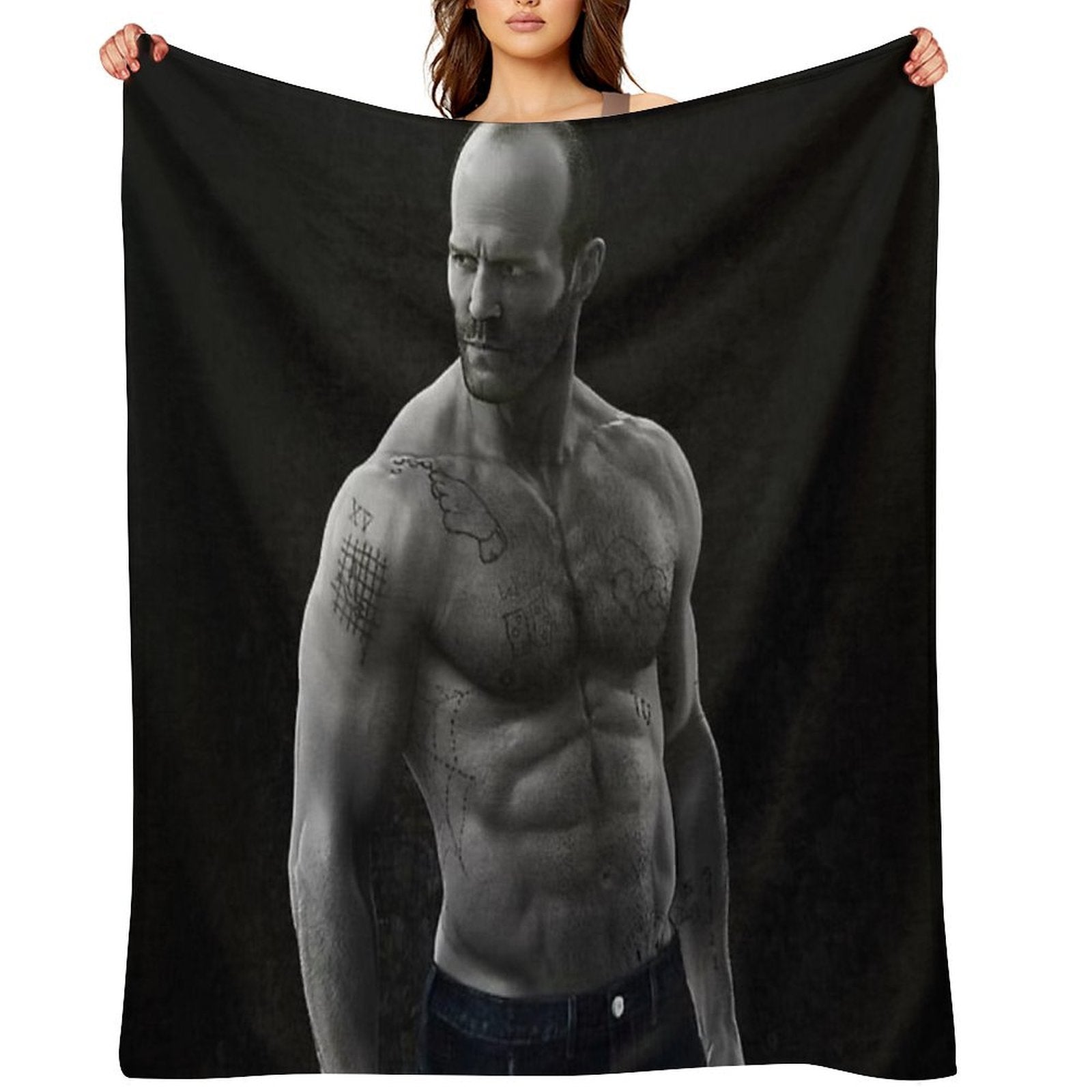 Jason Statham Compact Throw Blanket