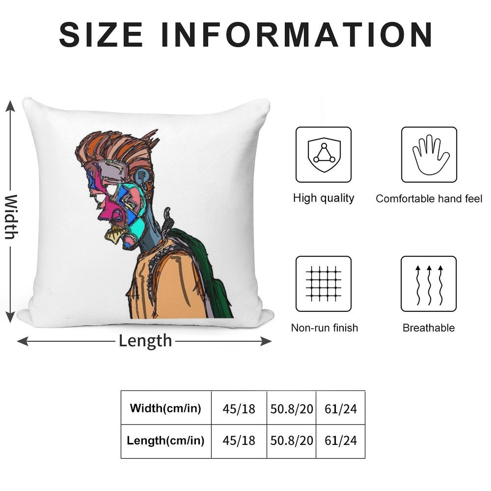 Mosaic Daypacker Soft High-Density Material Throw Pillow