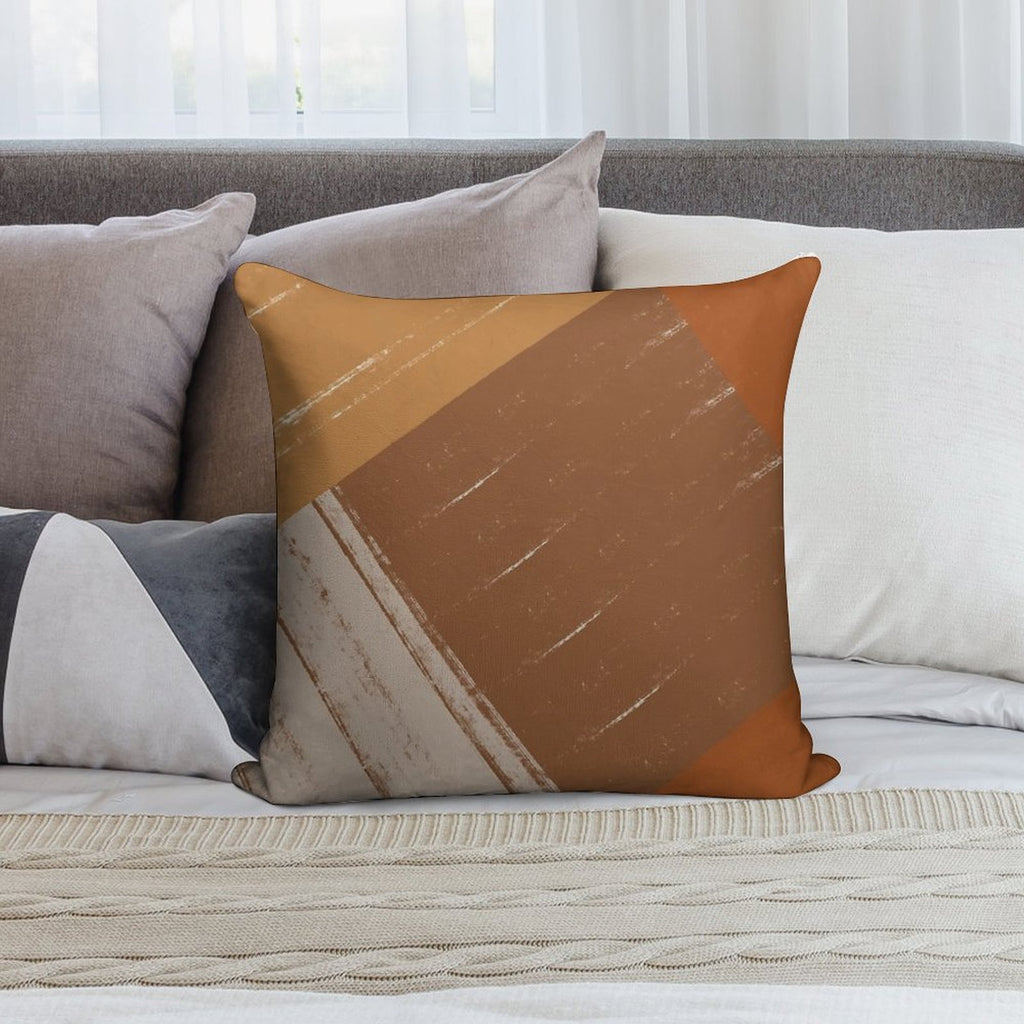 Warm Color Stripes Contemporary Soft Style Accent Throw Pillow