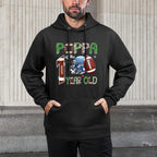 Poppa Of The 1 Year Old Football 1St Year Down Birthday Cotton-Polyester Blend Hoodie