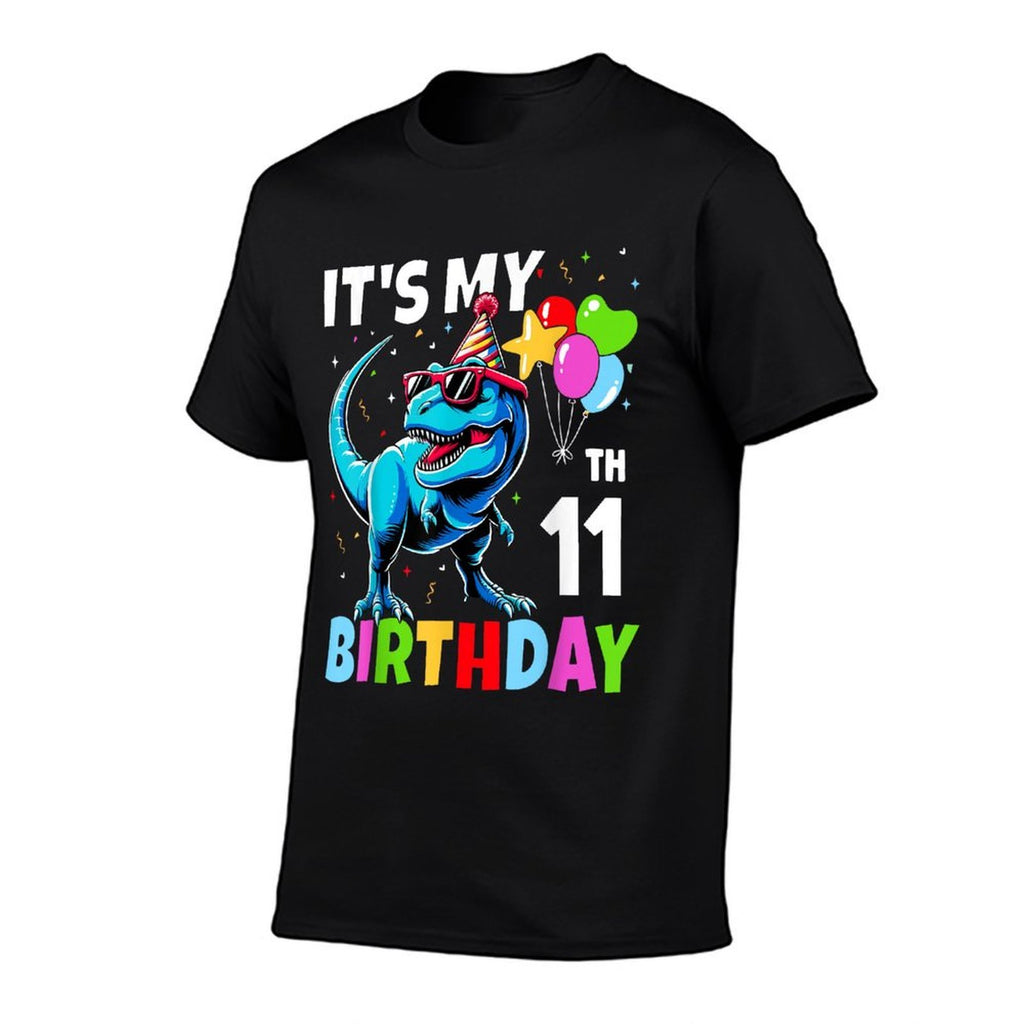 11th Birthday For Boys 11yr 11 Year Old Dinosaur T-Rex  Eco-friendly Material T-Shirt