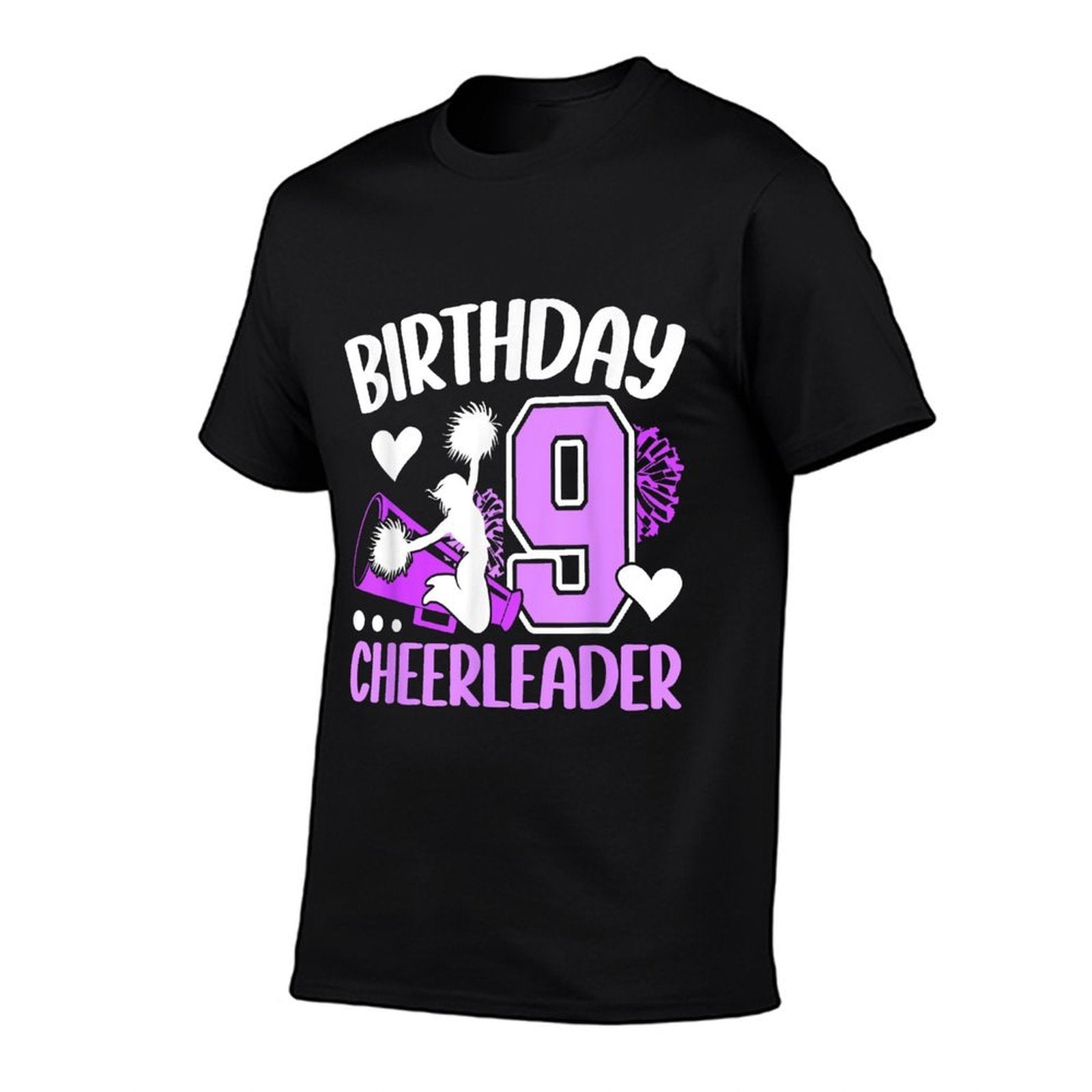 9th Cheer Birthday Party 9 Year Old Cheerleader  Durable T-Shirt