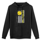 Softball Dad Distressed American Fathers Day Moisture-Wicking Hoodie