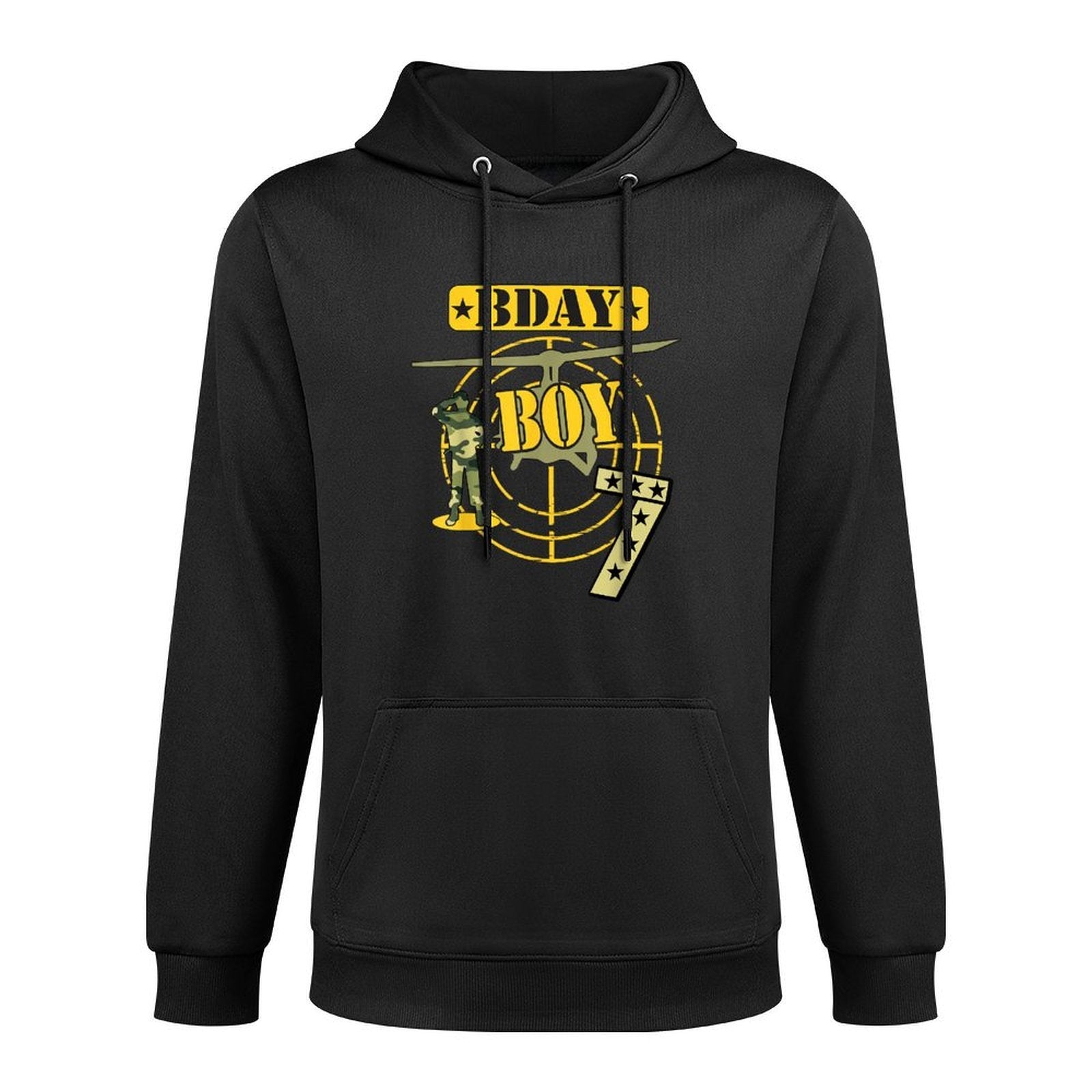 7th Birthday Boy Camouflage-Seven Years Old Army Kids- Shape Retention Hoodie