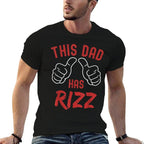 This Dad Has Rizz Funny Fathers Day Viral Meme W Rizz Pun  Vintage-inspired T-Shirt
