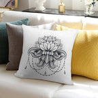 Ornamental Lotus Soft Warmth Comfort Throw Pillow