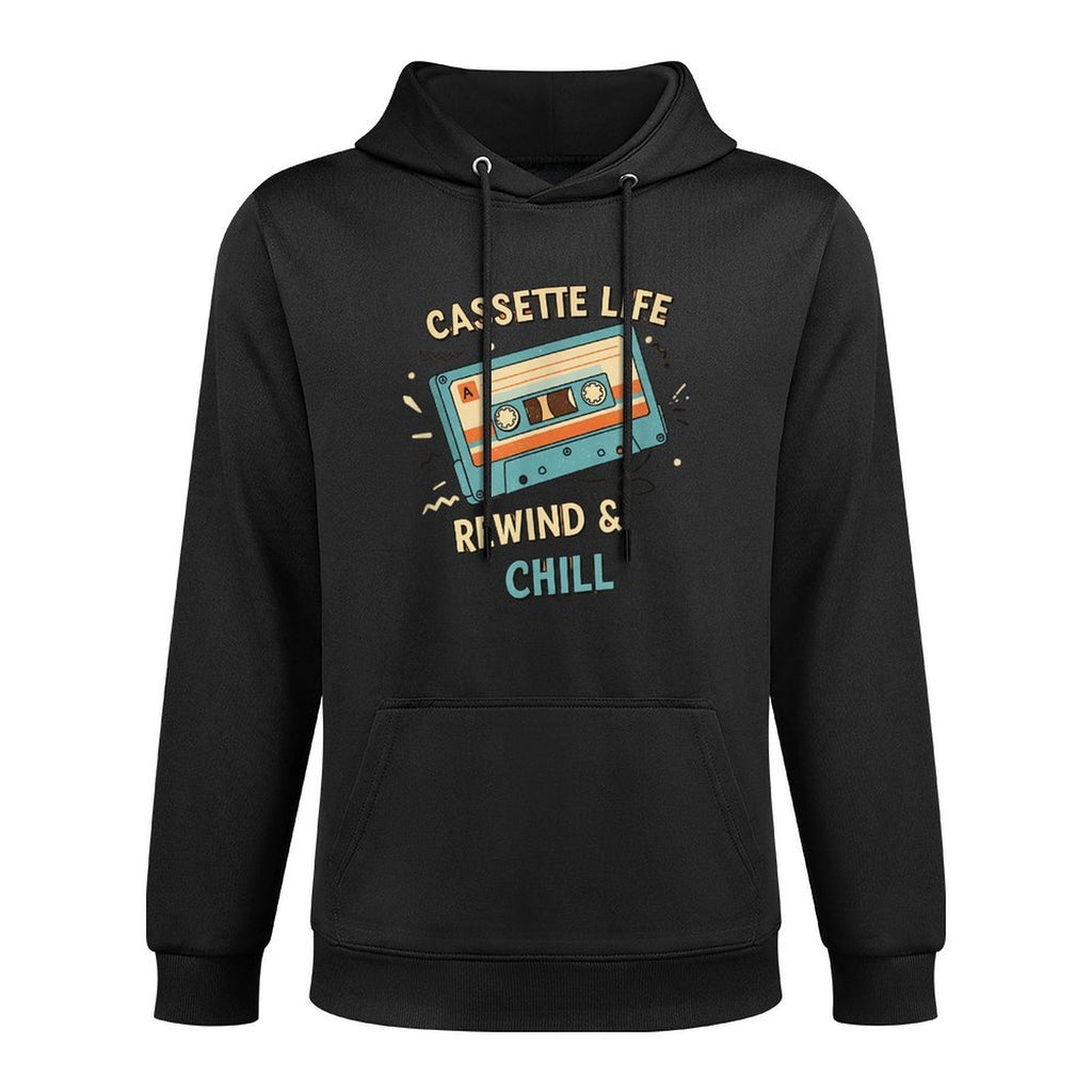Cassette Life Rewind Chill Meme Funny Retro Vibes Humor Shape Retention Hoodie