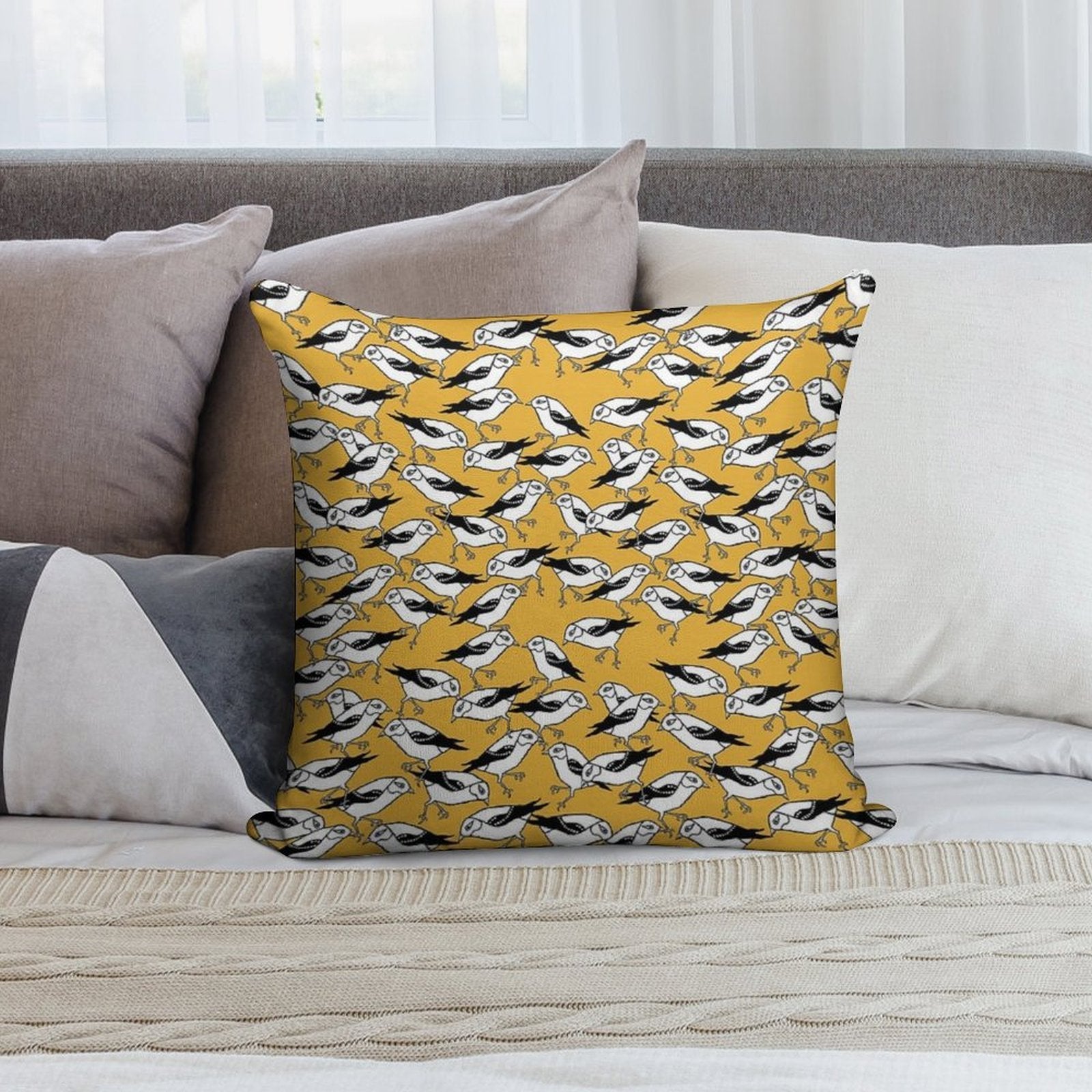 Tasmanian Forty Spotted Pardalote Soft Home Decor Throw Pillow