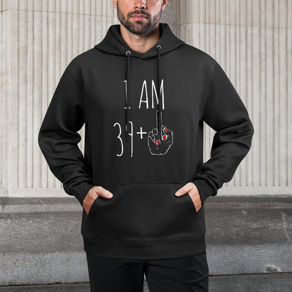 I Am 39 Plus 1 Middle Finger For A 40th Birthday Shape Retention Hoodie