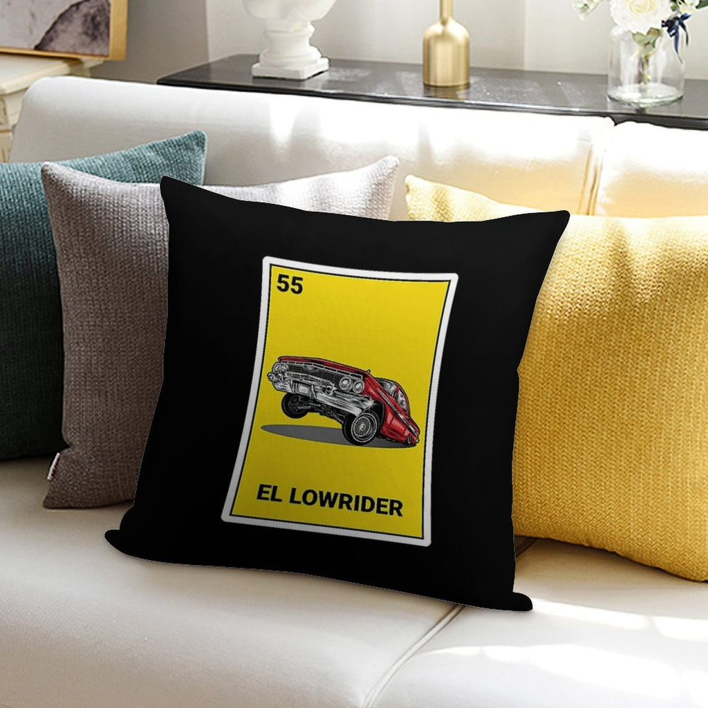El Lowrider Chicano Soft Reinforced Edging Throw Pillow
