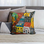 Reykjavik Rooftops Soft Reinforced Edging Throw Pillow