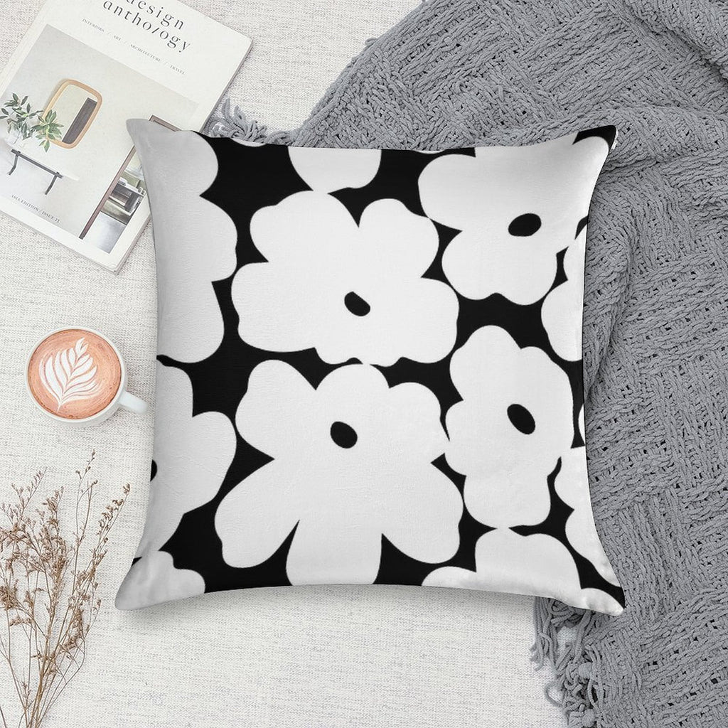 Warhol Flowers Soft Ultra-Soft Texture Throw Pillow