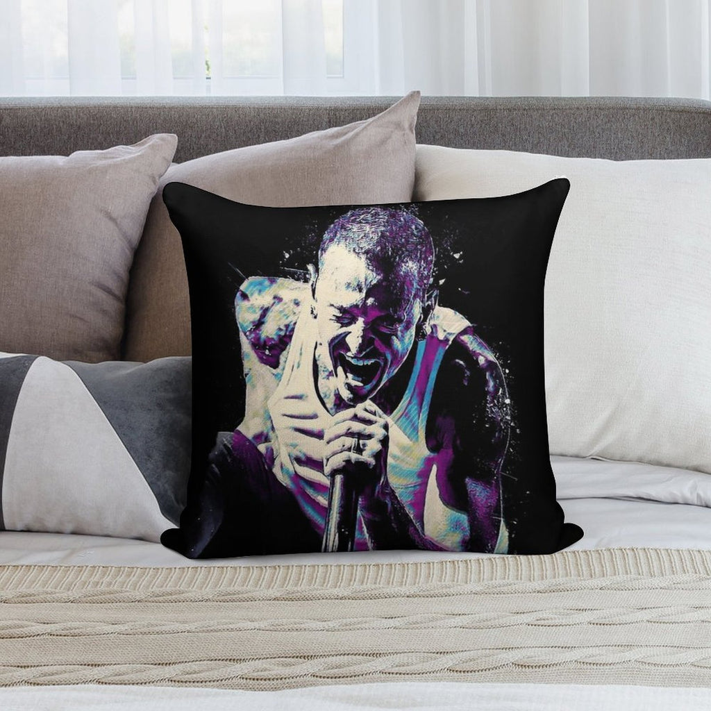 Chester Bennington Tribute LP What I've Done Pop Art Soft Anti-Pilling Throw Pillow