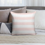Blush 1 Complement Pale Blush Pink And White Stripe Pattern Soft Style Accent Throw Pillow