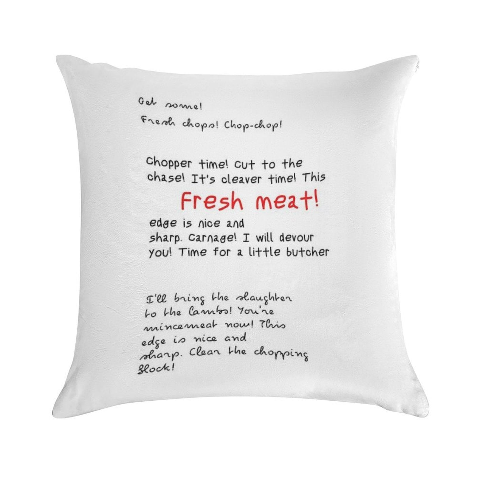 Pudge Responses Soft Hidden Zipper Throw Pillow