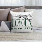 Greyhound Loyola University Soft Short Plush Fabric Throw Pillow