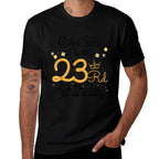 23 Years Old Queen Women Make Way Its My 23rd Birthday  Ribbed Collar T-Shirt