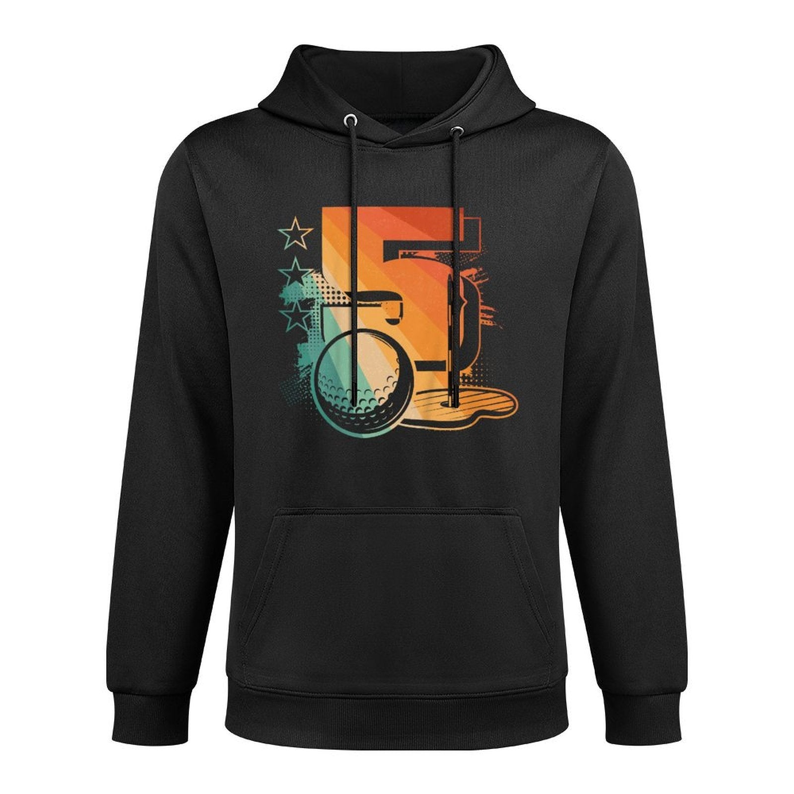 Kids 5th Birthday Boy Golf Player Golf 5 Years Old Versatile Streetwear Hoodie