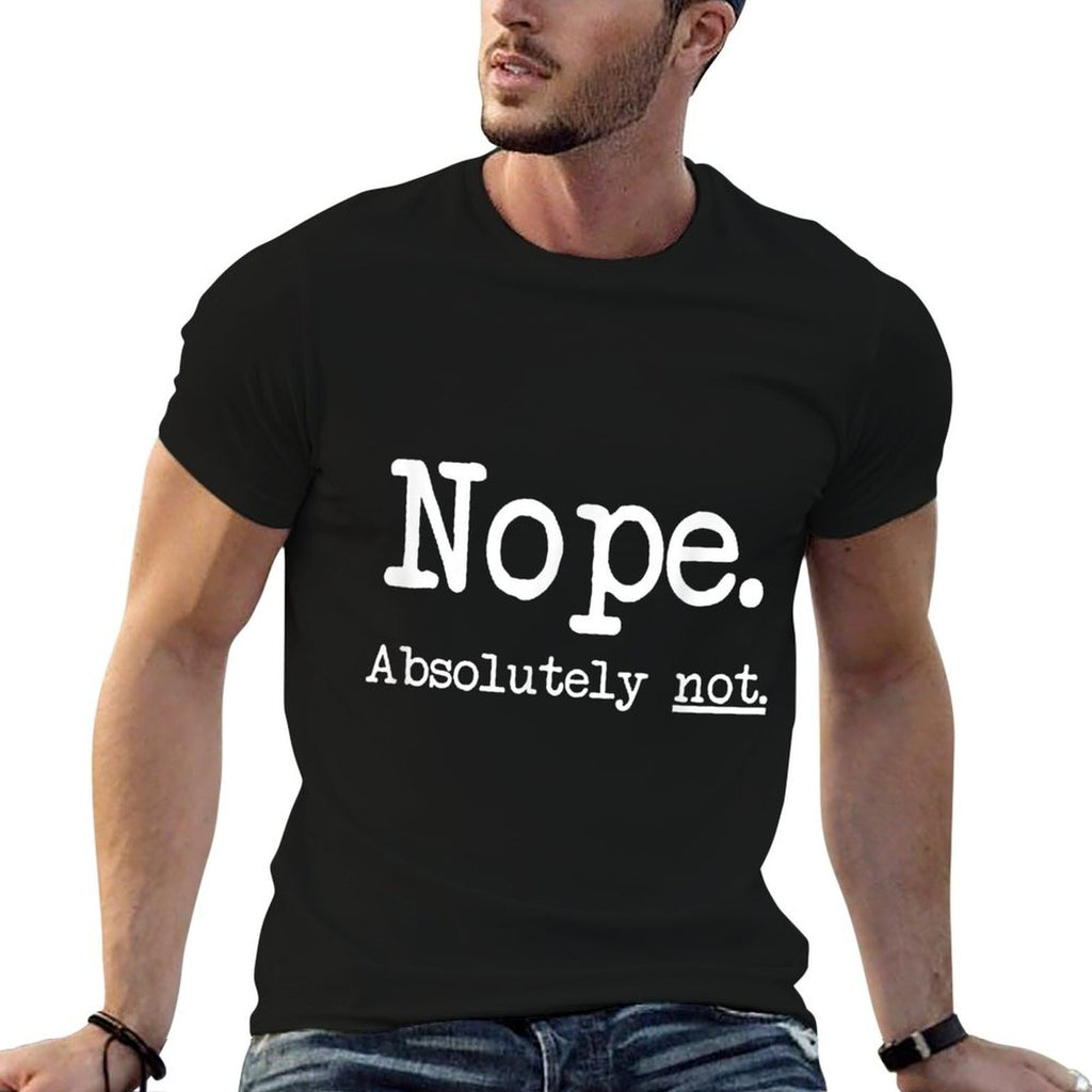 Funny Nope Absolutely Not  Oversized Silhouette T-Shirt