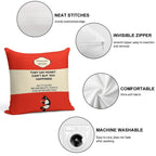 Tea And Biscuits Parody Penguin Book Cover Soft Bedroom Essential Throw Pillow