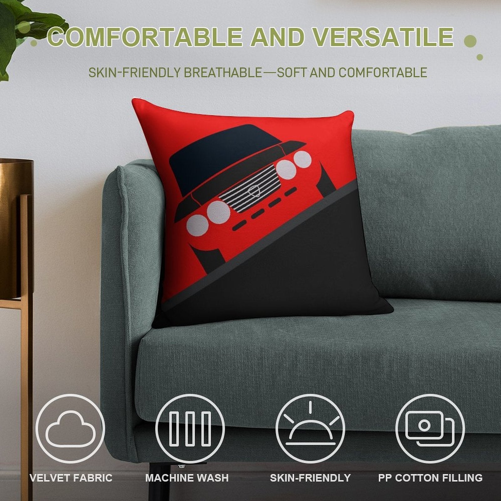 Lancia Fulvia Soft Shrink-Resistant Throw Pillow