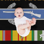 Army - Vietnam Veteran - Cbt Infantryman W CIB VN SVC Eco-conscious Throw Blanket