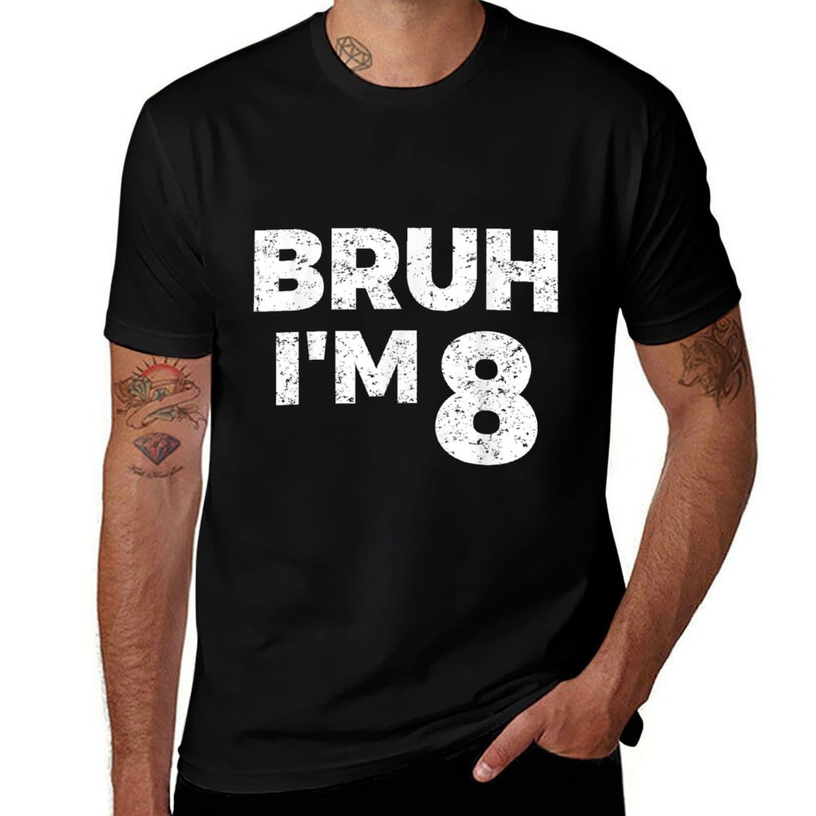 Bruh I'm 8 Bruh It's My 8th Birthday 8 Year Old Birthday  Versatile T-Shirt