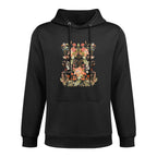 Vintage Inspired Flower Botanical Chart Plant Lover Adjustable Hood Hoodie