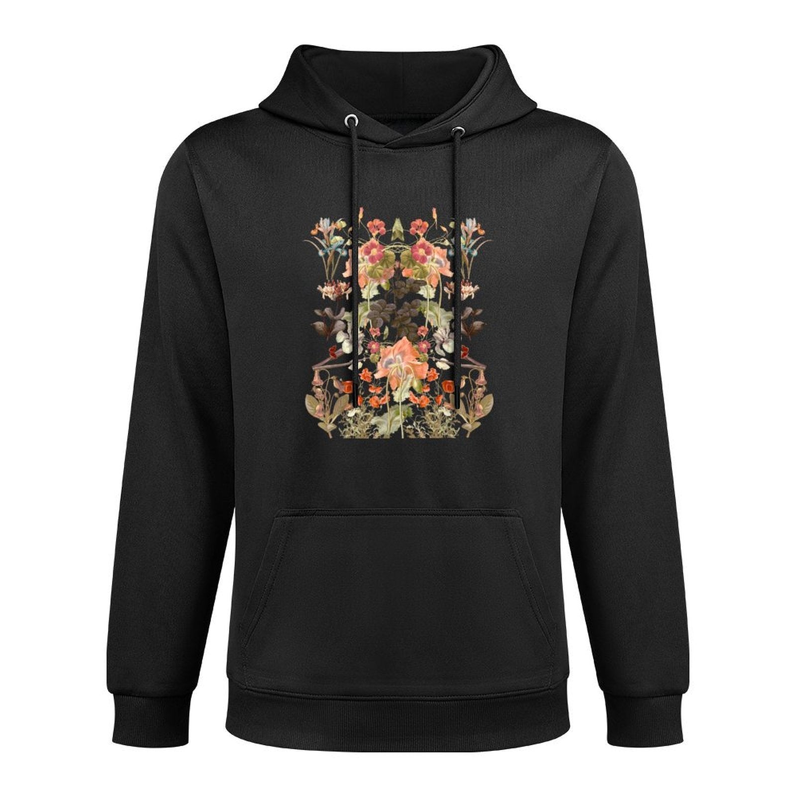 Vintage Inspired Flower Botanical Chart Plant Lover Adjustable Hood Hoodie