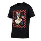 Cute America Goose 4th Of July US Patriotic Bow Girl  Affordable Price T-Shirt