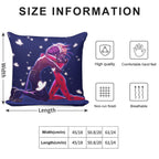 Catboy And Girl Hugging in The Butterflies Soft Style Accent Throw Pillow