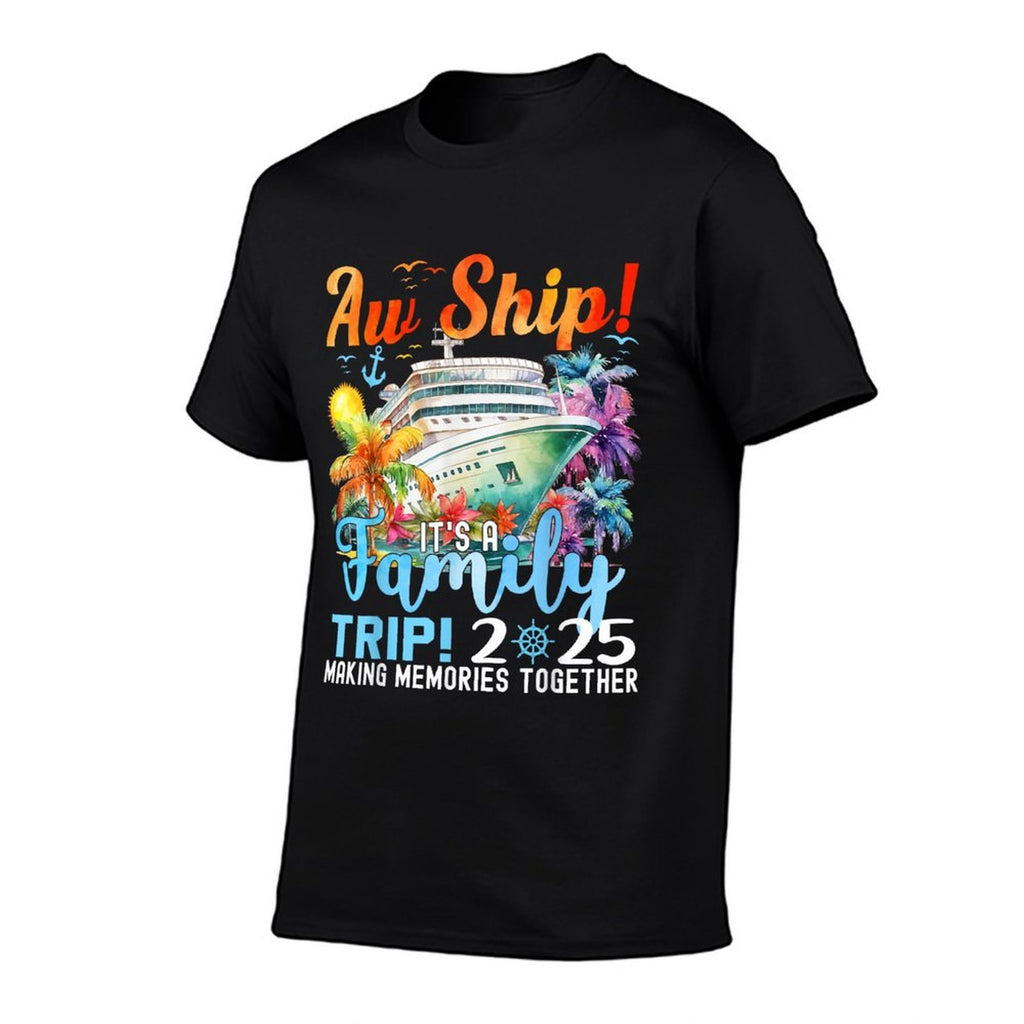 Aw Ship Fun Family Trip 2025 Summer Matching Family Cruise  Quick-drying T-Shirt
